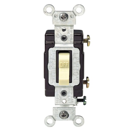 Leviton Leviton Commercial Illuminated 15 amps Toggle Switch Ivory 1 pk C21-05501-LHI